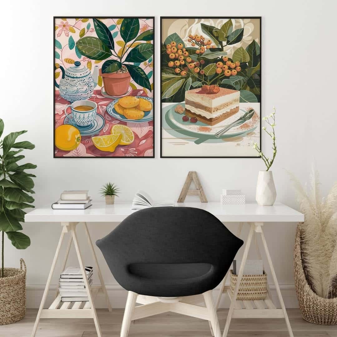 Kitchen or Dining Artwork | Home Wall Art | Duo, A2 at XILEF Art